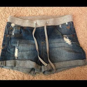 Justice distressed size 14R drawstring shorts